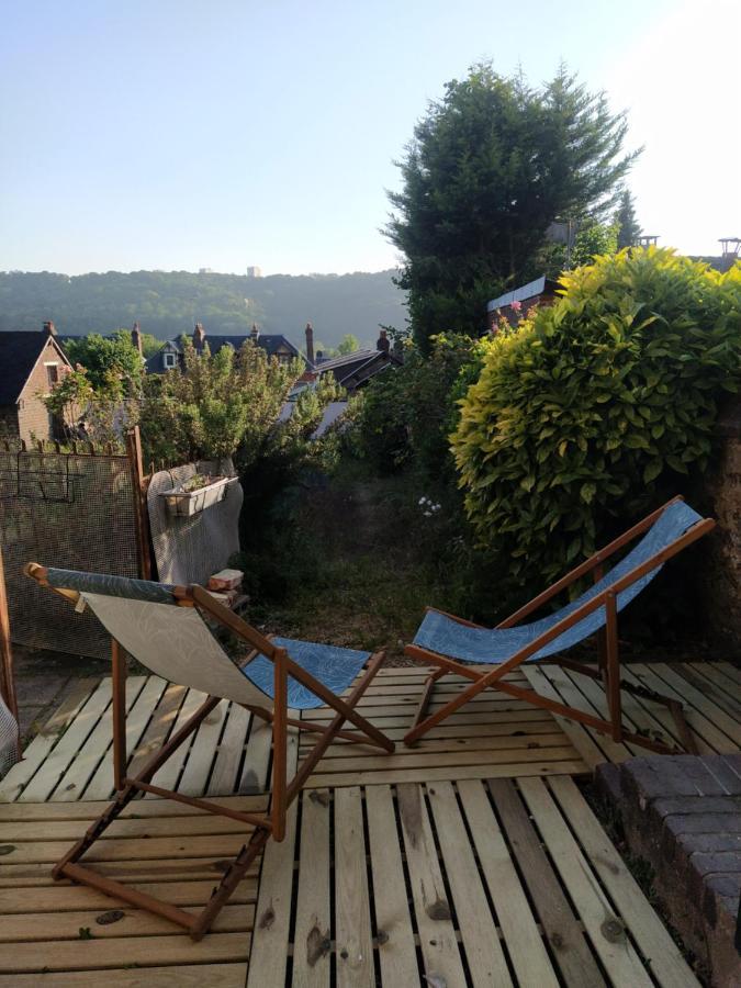 Le Nid Normand Avec Terrasse - Stationnement Facile Et Gratuit - 5 Min Seine Daire Deville-les-Rouen Dış mekan fotoğraf
